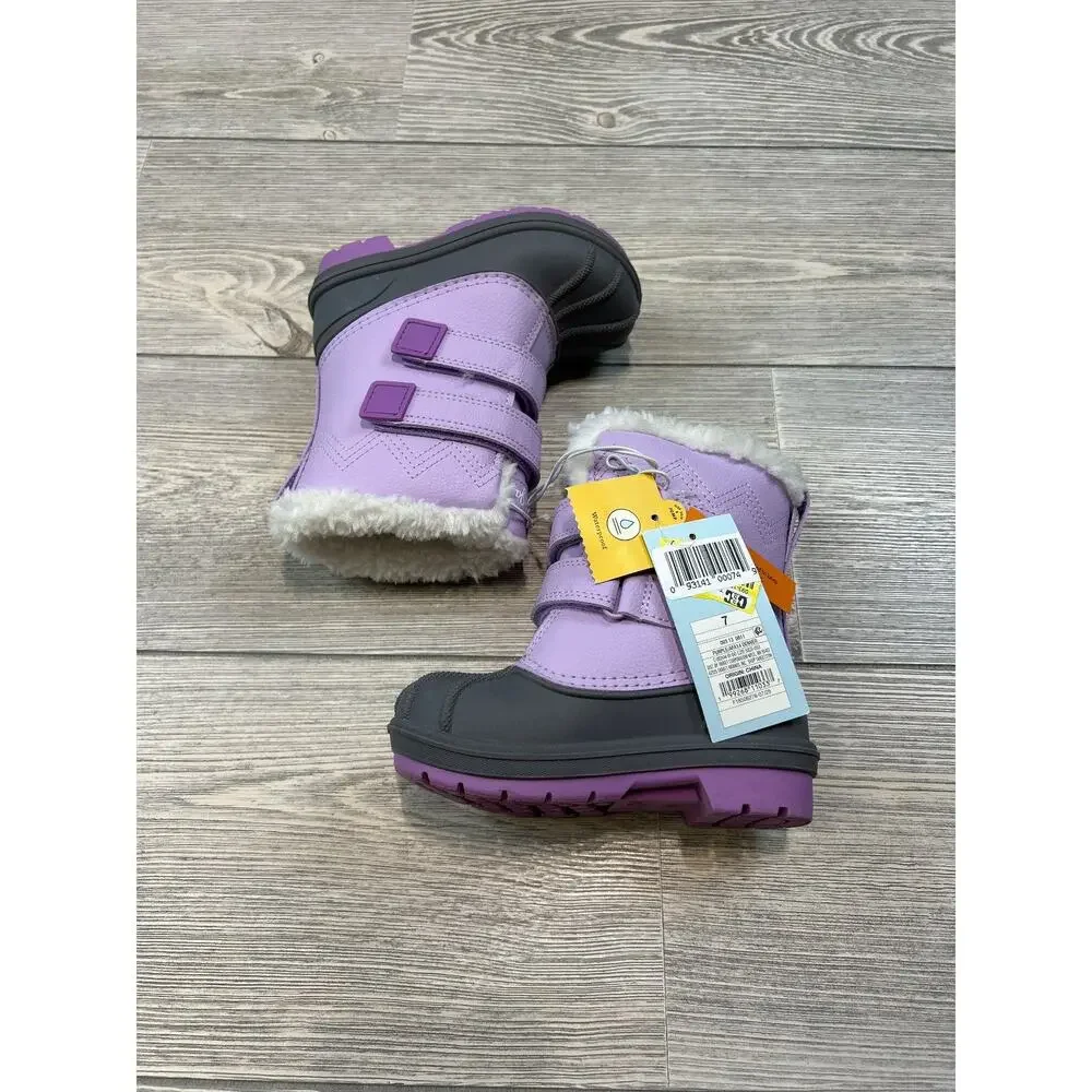 Cat & Jack Toddler Denver Waterproof Snow Boots Purple 7 NWT
